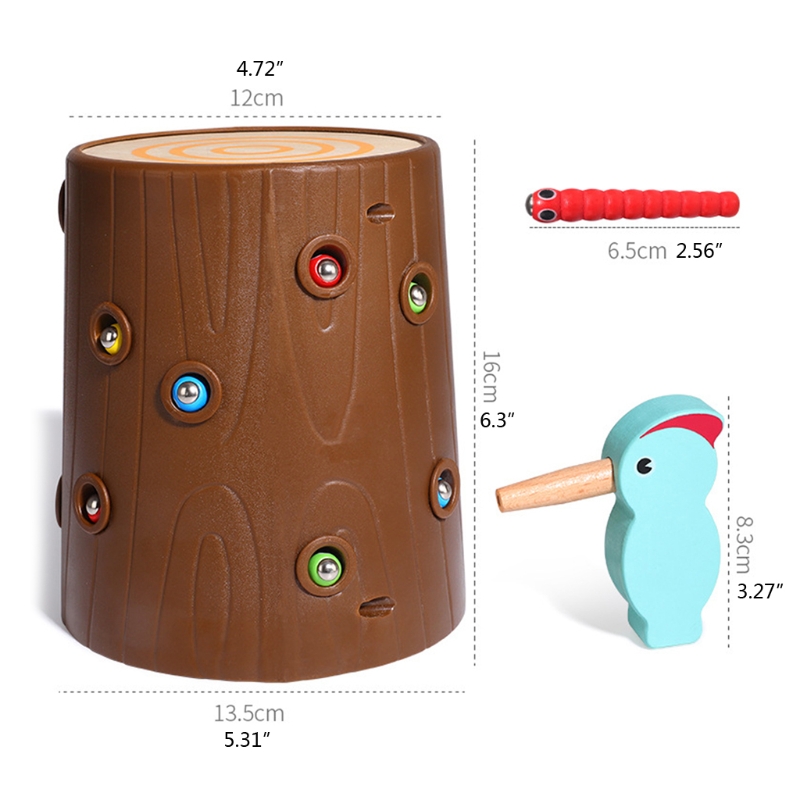 1PC Brain Developmental Catching Bug Game Toy Hand Motor Skill Training Toy for Baby Birds Feed Game Education Toy