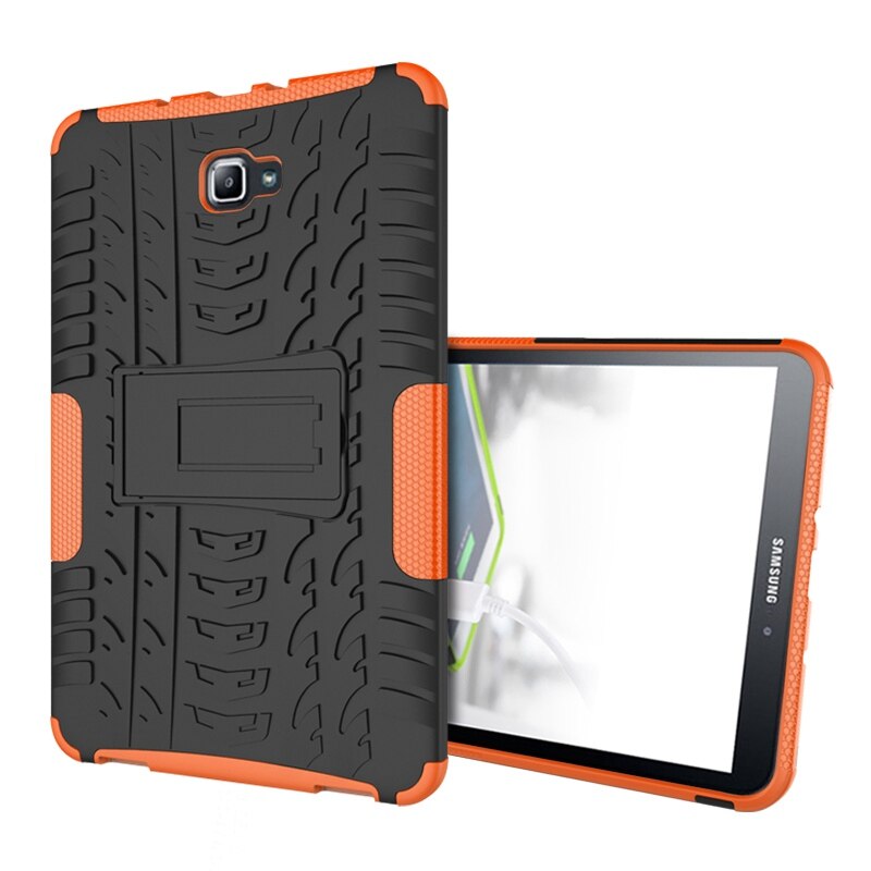 Coque pour Samsung galaxy Tab A6 SM-T580 TAB A SM-T585, étui en TPU + PC pour tablette T580, 10.1,: Orange