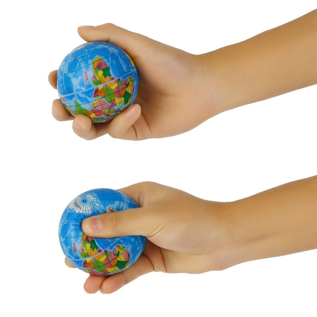 Mapa do mundo espuma globo terra alívio do estresse bouncy bola atlas geografia brinquedo th092 novo quente!