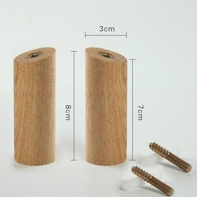 Houten wandhanger houten wand kapstokhaken kledinghanger wandorganizer hangers kledinghanger huisdecoratie: 2 stuks as 8cm