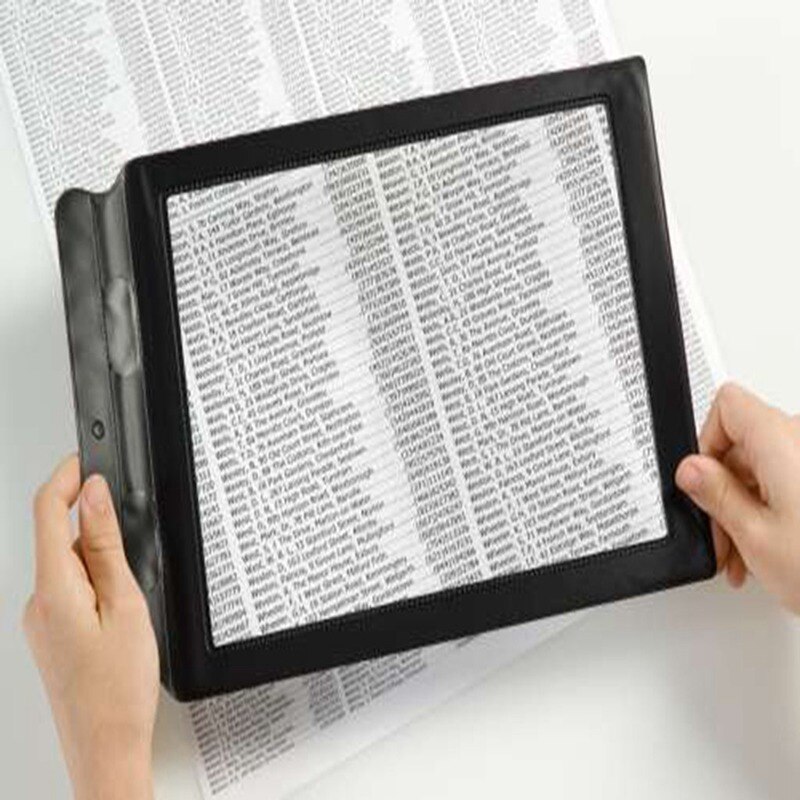 Reading Glass Lens Magnification 3X Large Reading Magnifier Big A4 Full Page Magnifier Magnifying Glass Book Reading Lens Page