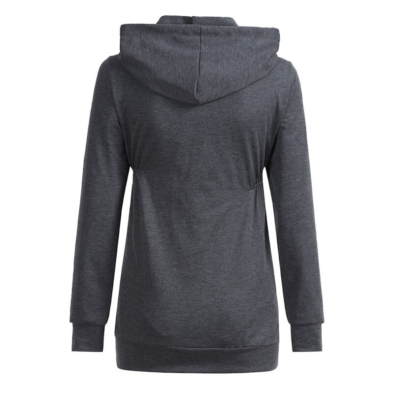 Mamma tjocka hoodies höst luva blixtlåsjacka för gravida amningsjacka graviditet ytterkläder amningskläder