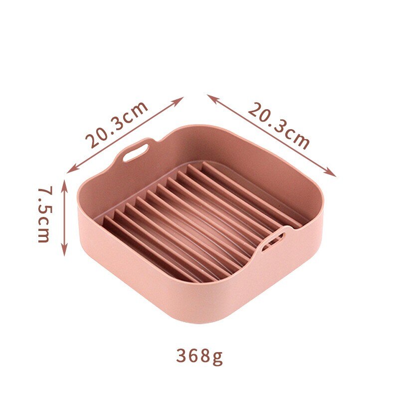 Air Fryer Silicone Pot Reusable Air Fryer Liner Keep The Basket Clean BPA FREE Food Safe Container Bowl For Air Fryer Microwave: B2