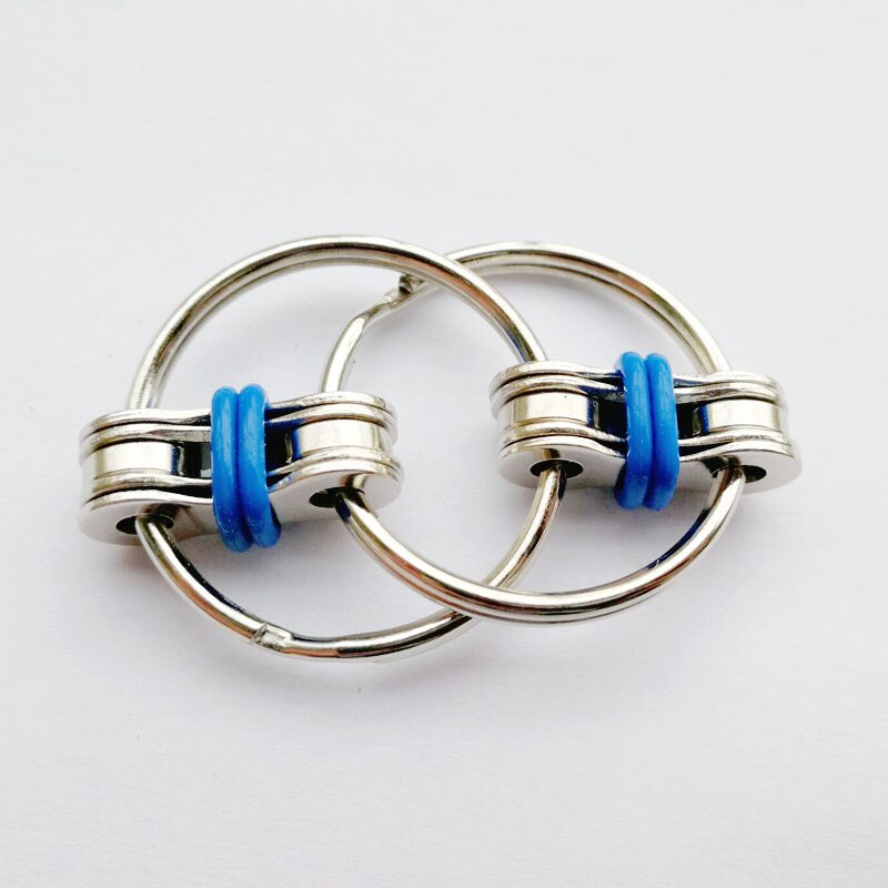 Metal Puzzle Chain Fidget Toy For Autism Chain Fidget Toy Stress Relieve ADHD Top Puzzles Hand Spinner Key Ring Sensory Toys