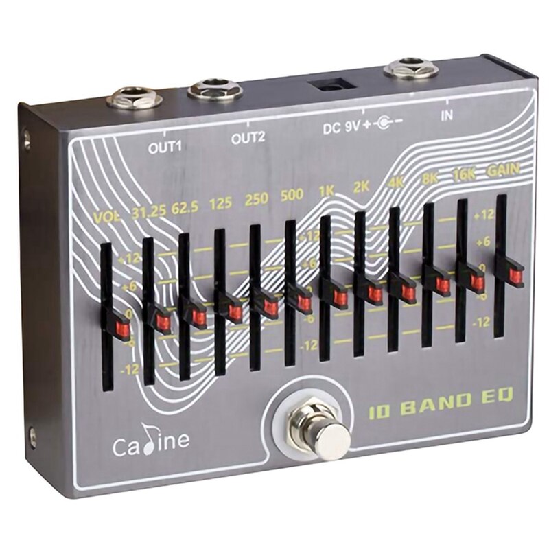 Caline CP-81 10 Band Eq Gitaar Effect Pedaal True Bypass Met Volume/Gain