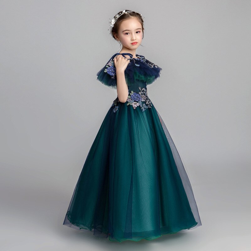 Disfraz de espectáculo de Piano para niños, falda, vestido de princesa de cumpleaños, gasa esponjosa