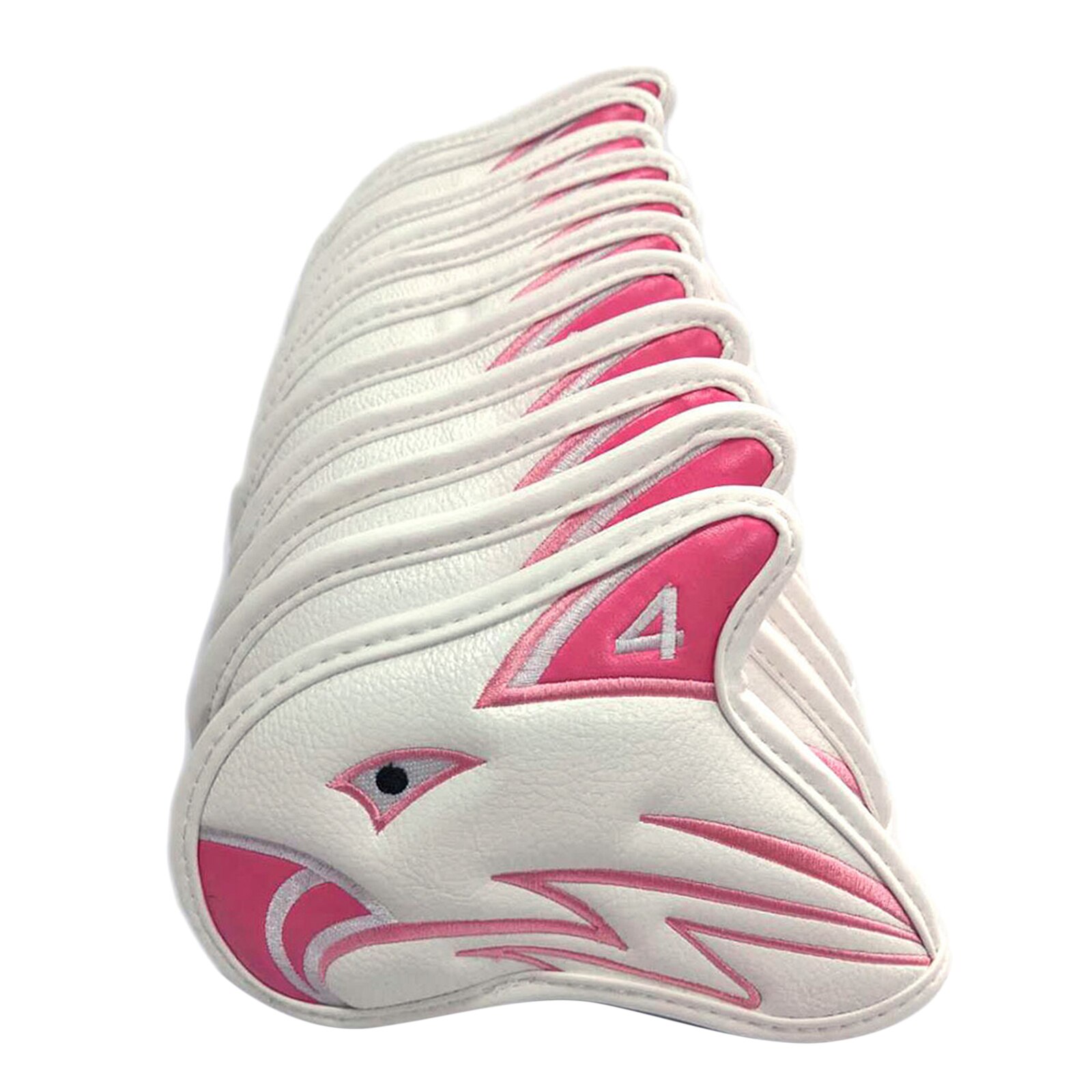 Couvre-têtes en cuir PU pour Club de Golf 11x, housse de protection en fer 4-LW, étui de transport et de rangement: Pink White