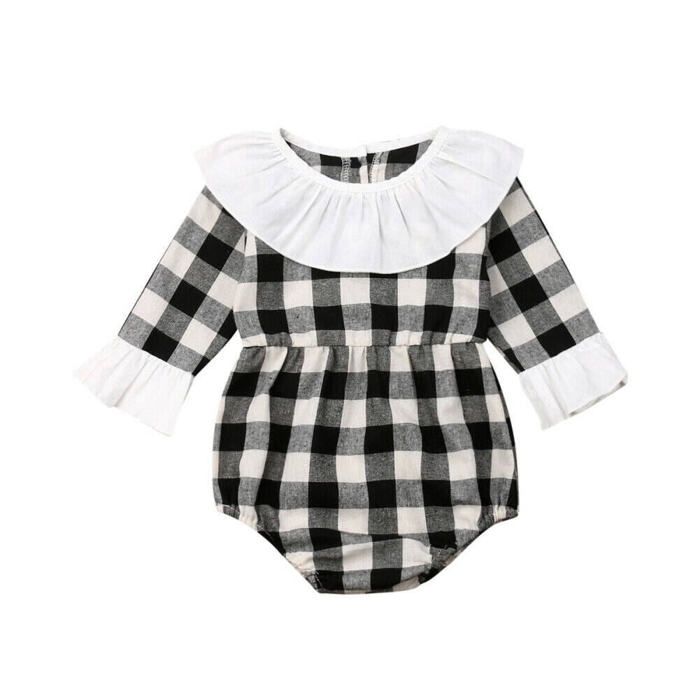 Prinsessan vaatteet, taaperon vaatteet, vauvan tytön vaatteet, levenevät hihat, ruudullinen body, haalari, syysvaatteet 0-3y: 24m