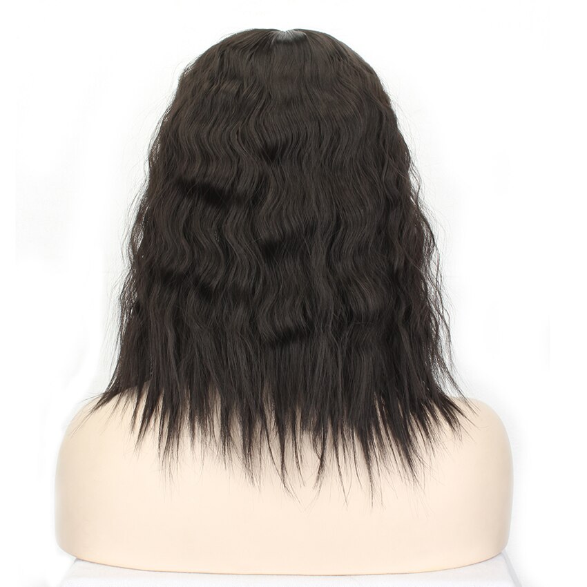 Female Synthetic Hair Extensions &amp; Wigs Curly 12inch Clip in Extension Hair Pieces Long High Temperature Fiber Dark/Light Brown: brown black