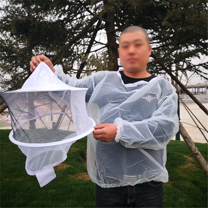 2 st biodlare biodling mössa slöja kappa kläder jacka hoodie ansiktsöverdrag mygga biodling skydd skydda bin verktyg