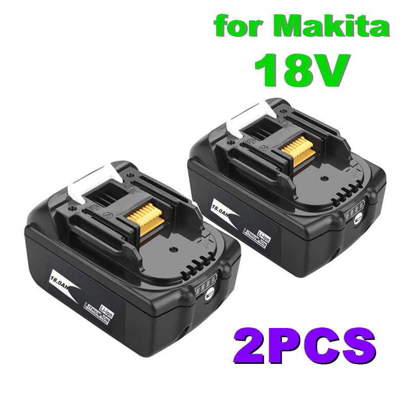 BL1860 batería recargable 18 V 18000mAh ion de litio para Makita 18 v batería BL1840 BL1850 BL1830 BL1860B LXT 400 + cargador: Blanco