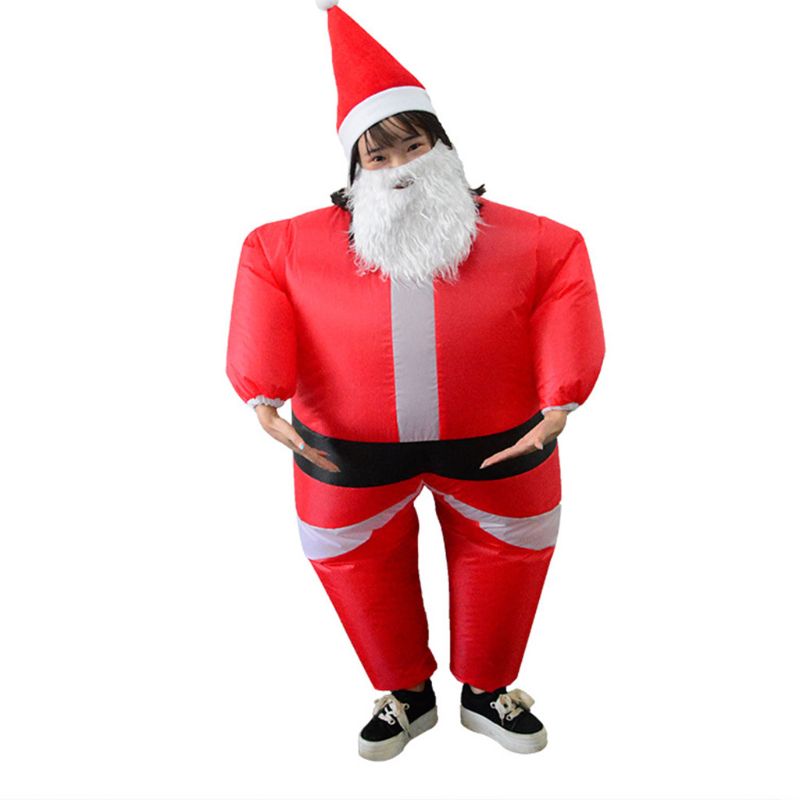 Costume gonflable de noël Santa équitation cerf adulte pour accessoire de jeu de rôle