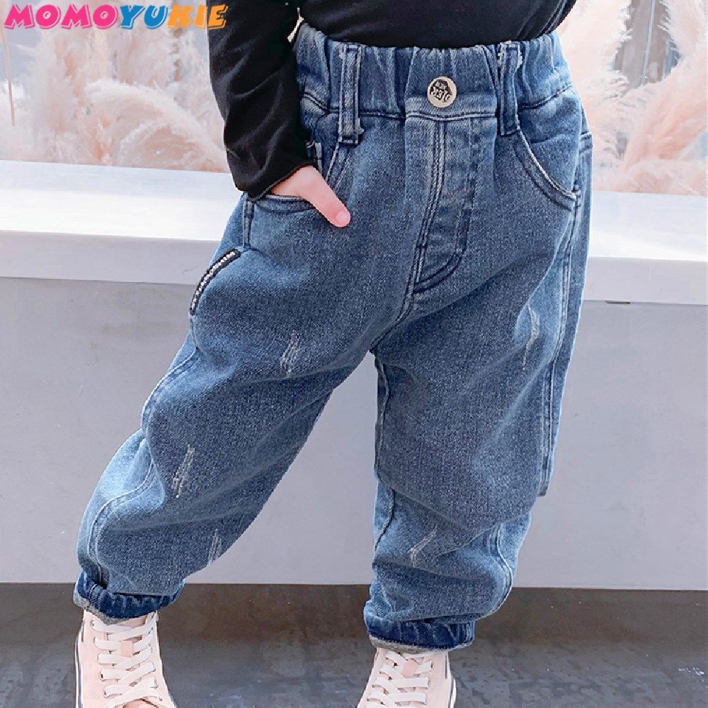 freundlicher fest Jeans Lange Hosen Hosen Jungen mädchen Klassische Denim Hosen Baby Jeans Herbst Winter Kleidung für 2-8 jahre