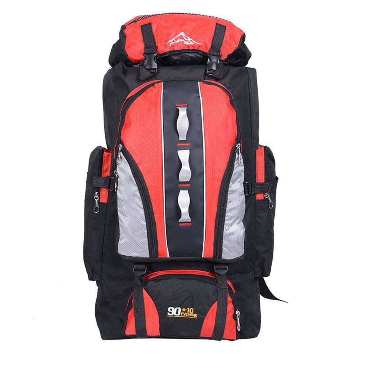 100L Waterdicht Klimmen Rugzak Rugzak Outdoor Sporttas Rugzak Camping Wandelen Rugzak Vrouwen/Mannen Trekking Bag: Rood