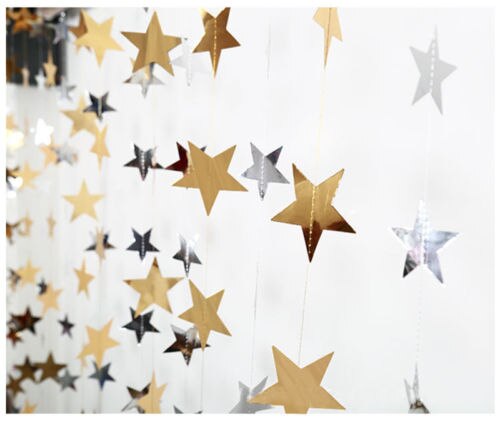 4 M Ster Papier Guirlande Gors Banner Baby Xmas Wedding Shower Party Banners Streamers Decoratie