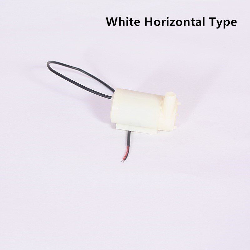 1Pc Low Noise Borstelloze Amfibische Micropump 3/4.5V 80-100L/H Micro Dompelpomp Vier Soorten Motor Waterpomp: 1PC White Horizontal