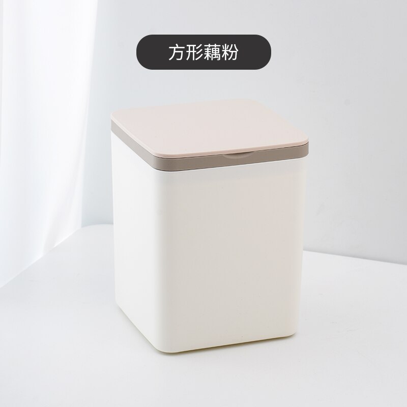 Kitchen Mini Trash Bin Bedroom Desk Baby Recicling Garbage Bin Small Plastic Toilet Bathroom Set Cute Poubelle Home Garden: pink Square