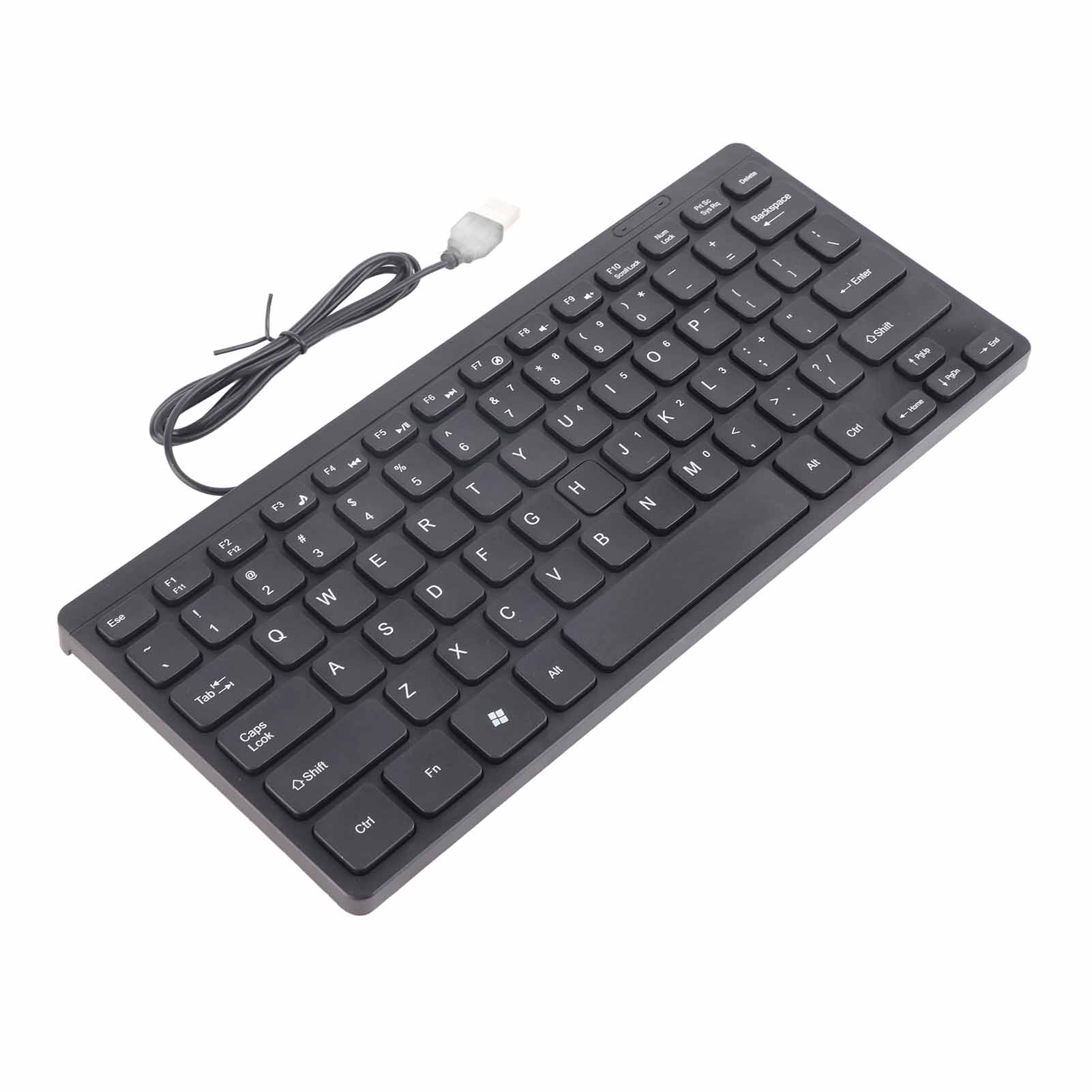 78 Keys USB Wired Keyboard ABS Waterproof Multimedia Computer Keyboard for Home PC Desktop Laptop