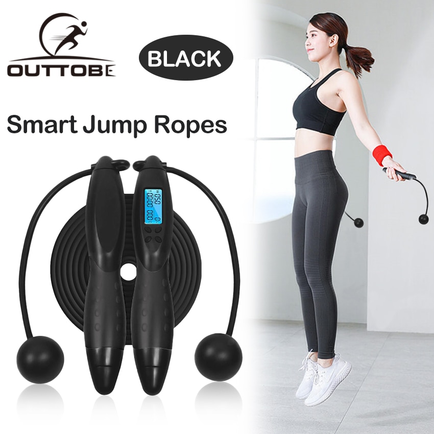 Outtobe smart jump reb fitness sport springtov med skridsikker håndgreb med skridsikker håndgreb med lcd skærm