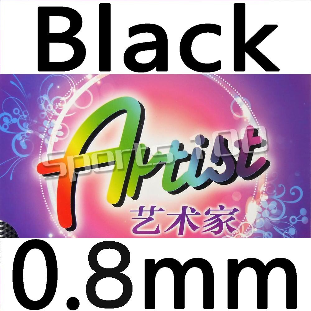 Original 61second Artist long out attack and control table tennis rubber rubber with sponge: black 0.8mm