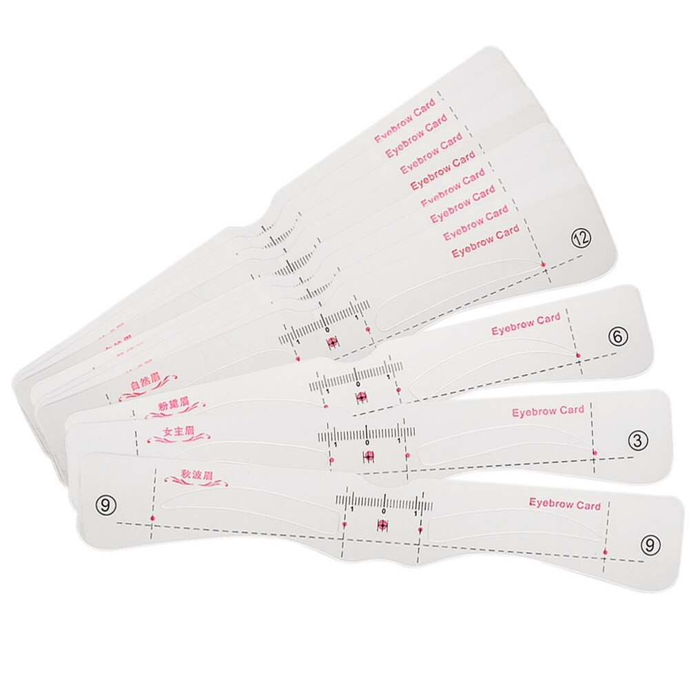 12pcs Reusable Stencil DIY Drawing Guide Styling Shaping Template Cards