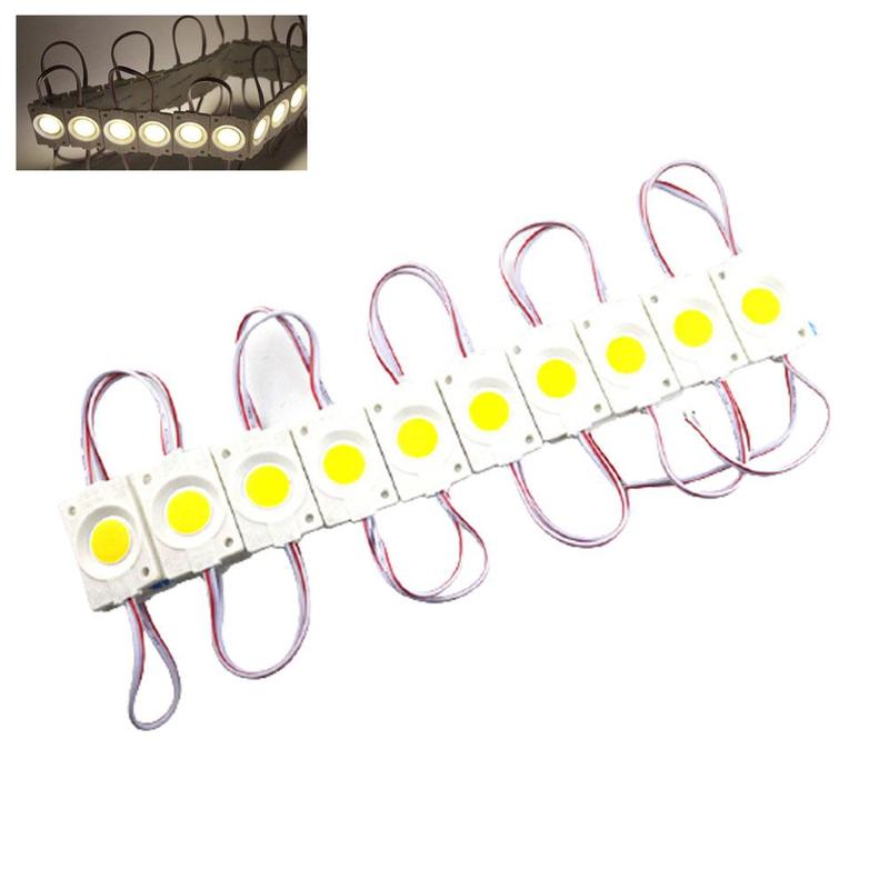 10 Stks/set Led Cob Module 2.4W 12V Dc Reclame Licht Module Led Licht Licht Woord Cob Box Bron teken Strip K8C4: Warm White