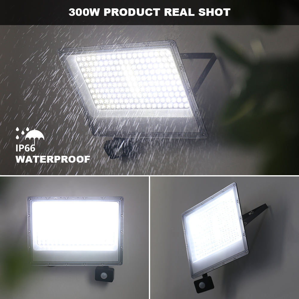 Luz de inundación LED para exteriores 500W 300W 200W 220V Sensor de movimiento foco impermeable iluminación de jardín reflector de paisaje lámpara de calle