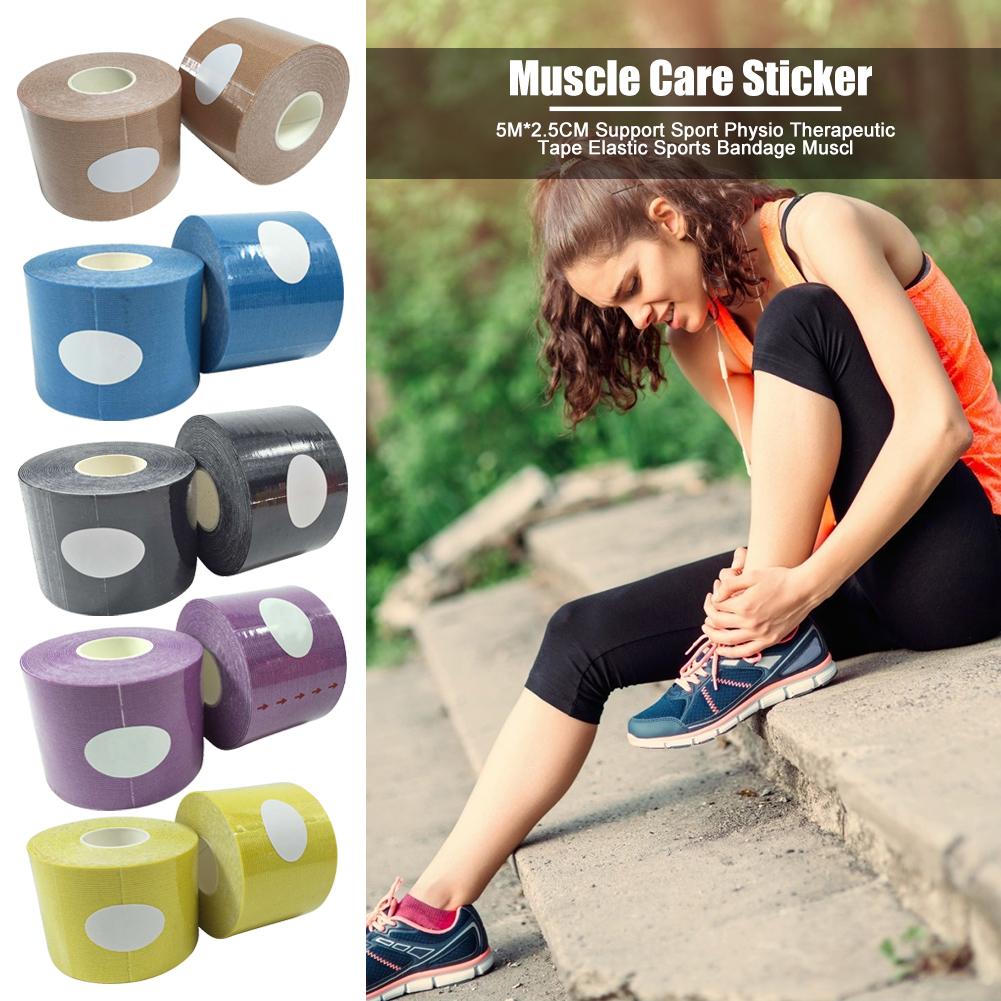 1 Roll Tape Bandage Sport Fitness Elastische Lijm Spier Zorg Sticker Emergency Spier Tape Ehbo