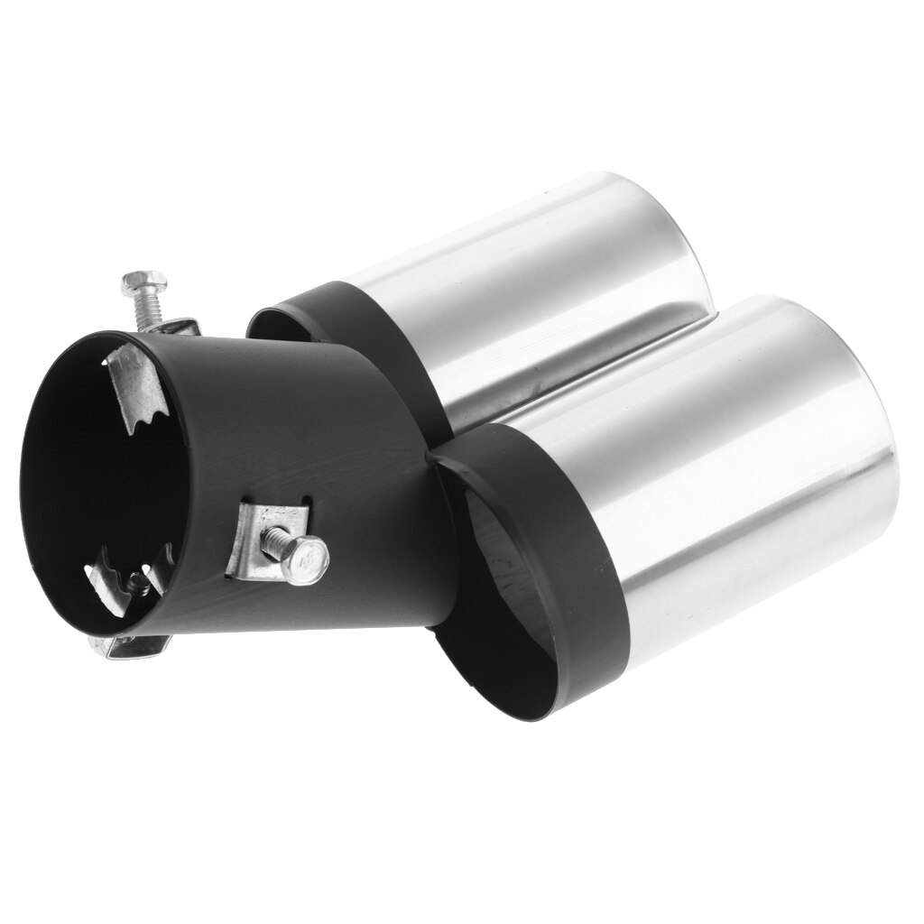 Universal Car Stainless Steel Exhaust Round Double End Muffler Tip Pipe