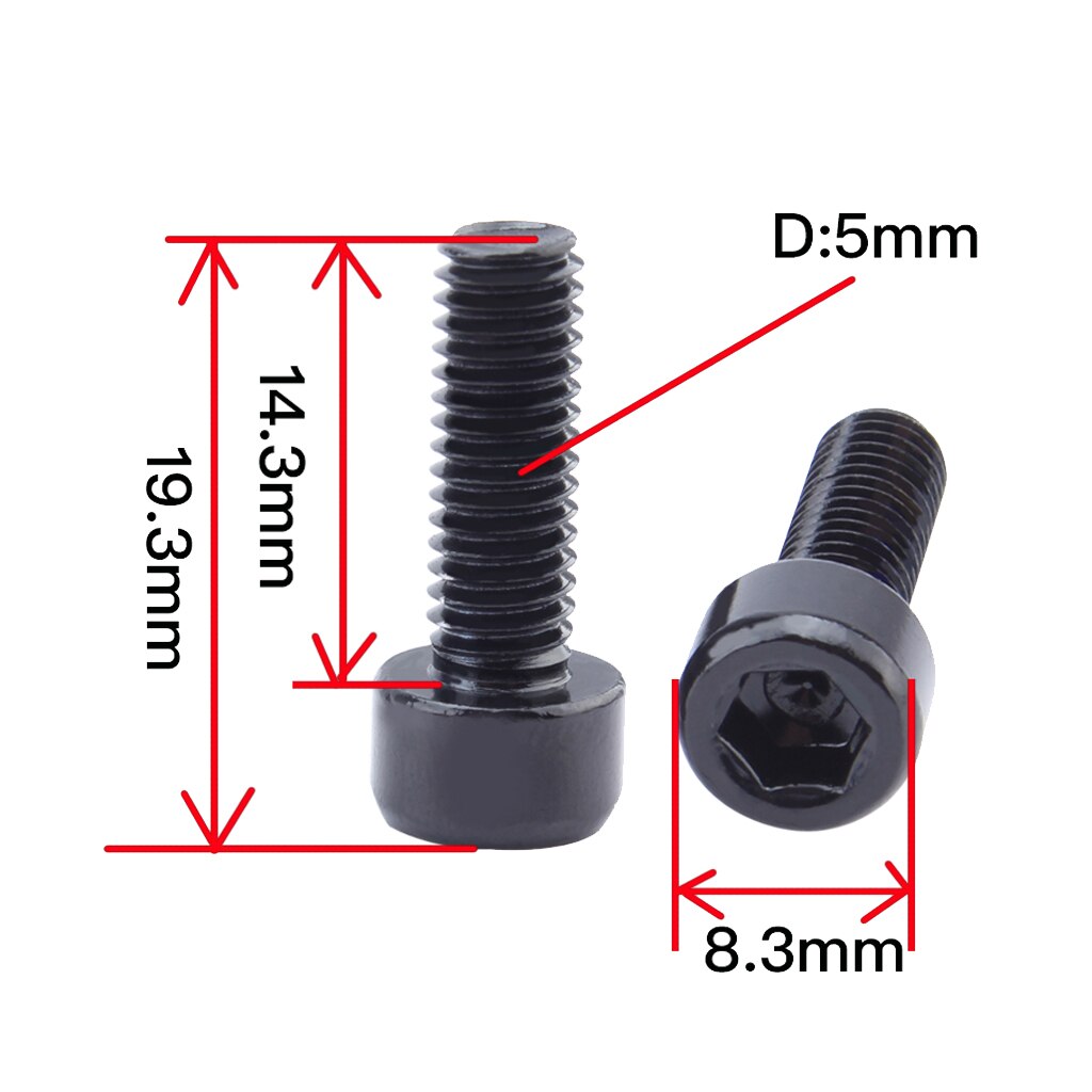 12Pcs Fiets Bidonhouder Bouten M5 Aluminium Hex Schroeven