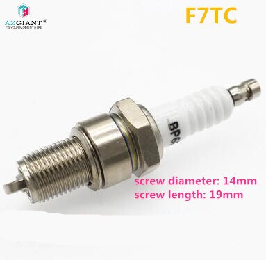 Vela de Ignição Do Carro AZGIANT B7TC/E6TC/F7TC (F5TC)/B8RTC L7T BM6A M7 Two-stroke Motocicleta Faísca Pedra C7HSA A7TC D8TC