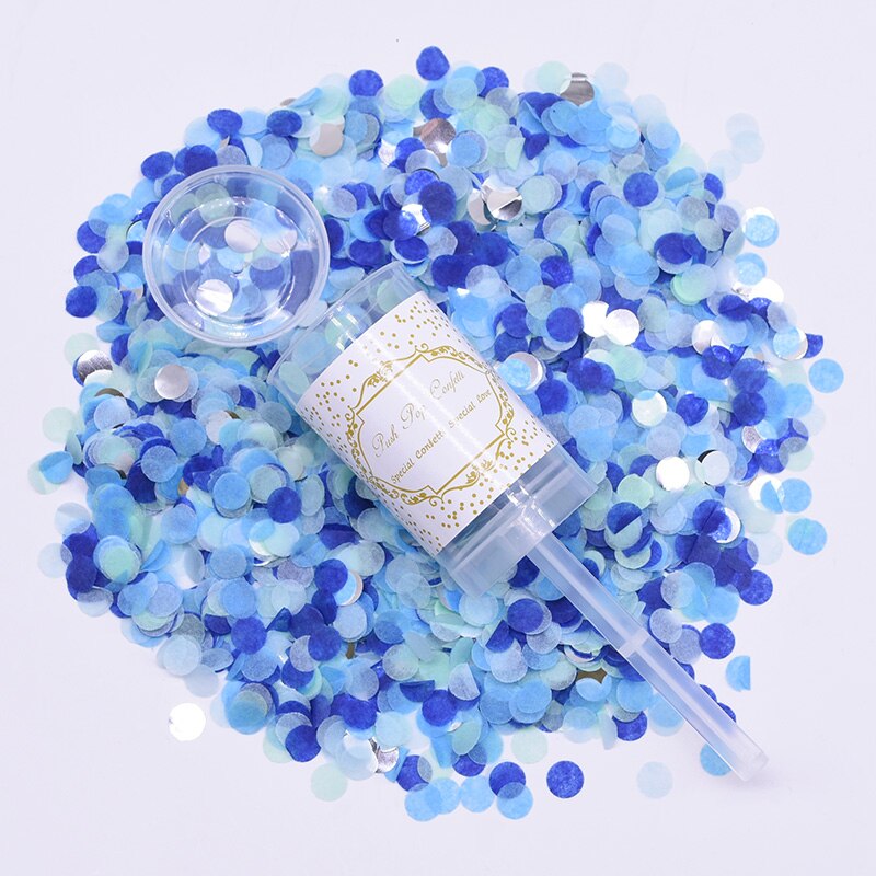 1Pcs Confetti Push Poppers Wedding Bridal Shower Mixed Push Pop Paper Confetti Baby Shower Unicorn Birthday Party Decorations: 12