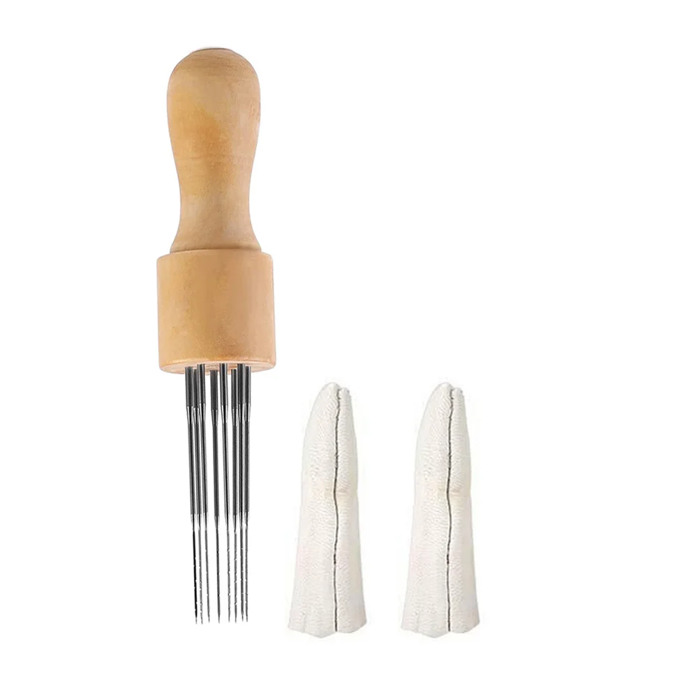 1 ~ 100 stk. uldfilt nålefilt nålefilt startsæt filtenåle filt med fingerhuler gør-det-selv-pakke til filtning: Brun