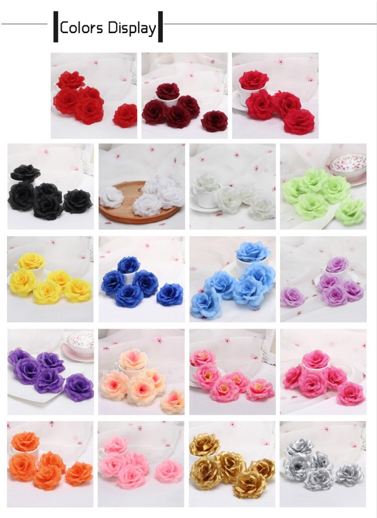 Flores de lirio artificiales de 13CM, cabezas de flores de seda, lirios de simulación, decoración de en casa, boda, manualidades de álbum de recortes, 10 unids/lote