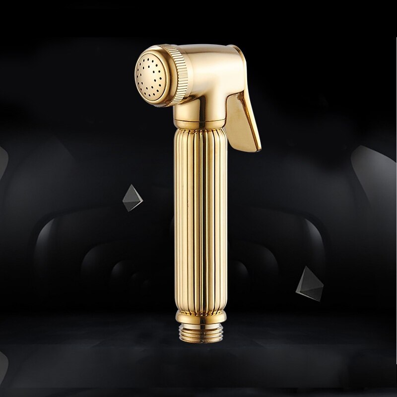 Gold Toilet Hand Held Bidet Spray with hose and holder