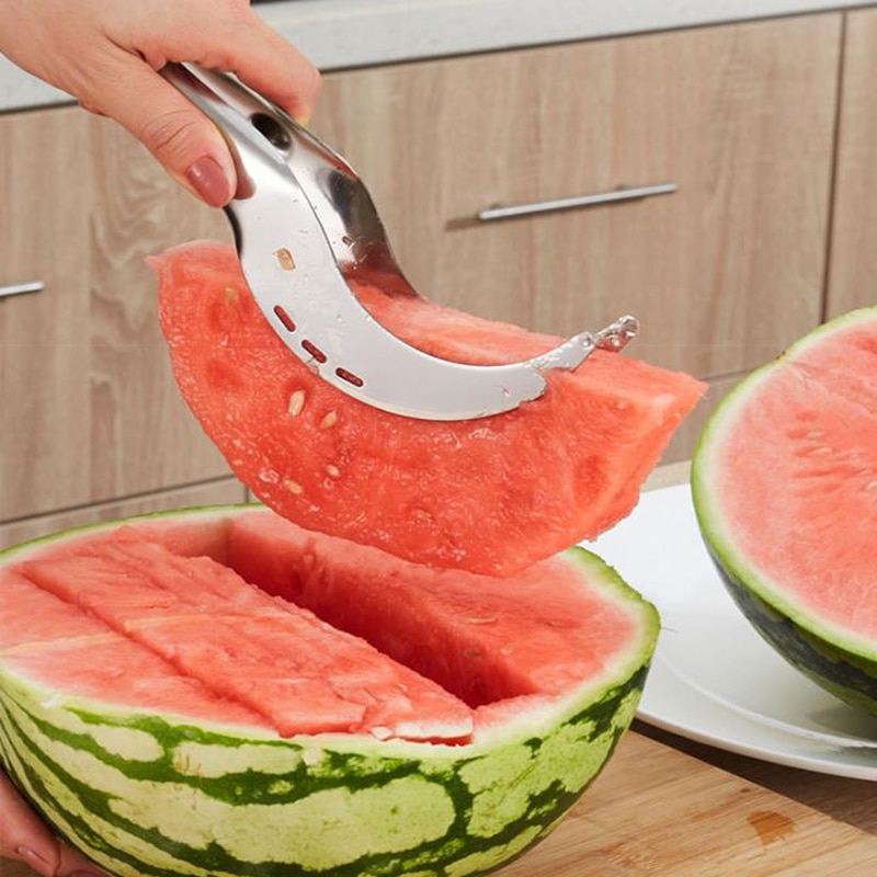 Wassermelone Artefakt Schneidemesser Edelstahl Messer Corer Obst und Gemüse Werkzeuge Wassermelone Clip Küchenzubehör