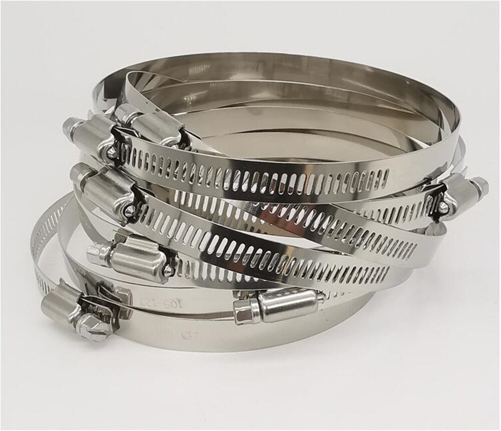Abrazadera de manguera de tornillo sin fin de , abrazadera de tubo de Aro para manguera de acero inoxidable 304, soporte de montaje en poste de 10/20/30/40cm de diámetro
