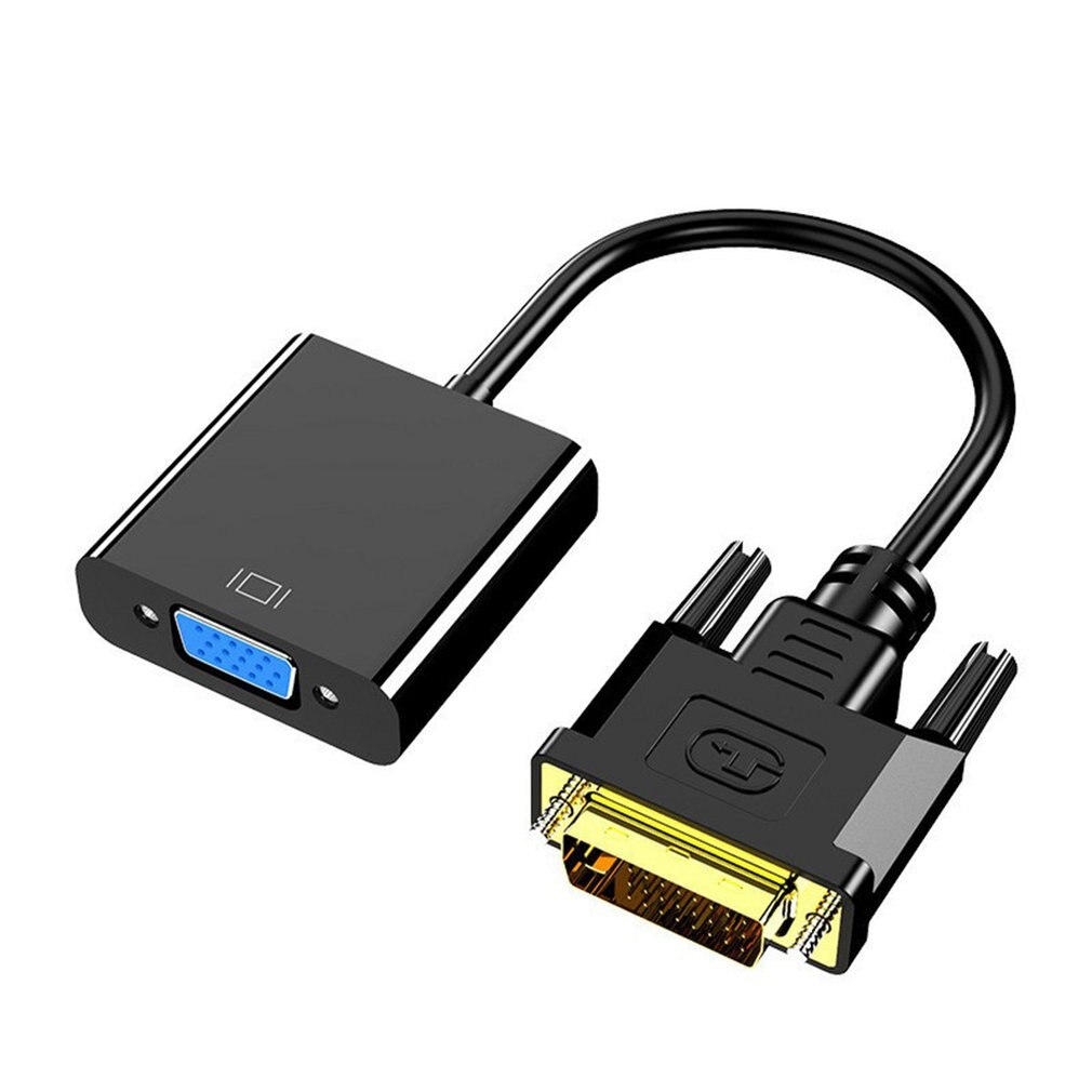 DVI-D Adapter DVI To VGA Full Hd 1080p Cable Videos Converter 24 + 1 25 Pin To 15 Pin Cable Converter Computer DVI To VGA