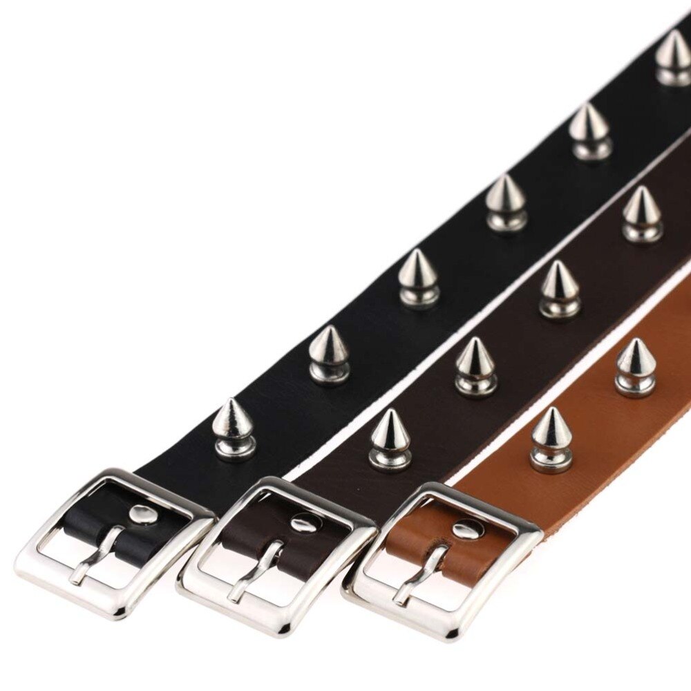 Punk Lady Gothic Leder Halsband Herz Kette Spike Niet Schnalle Kragen Halskette