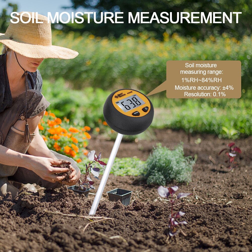 Digital Soil PH Meter Soil Acidity Tester 3 in 1 Temperature Humidity Tester for Flower Agriculture Orchard Moisture Detector