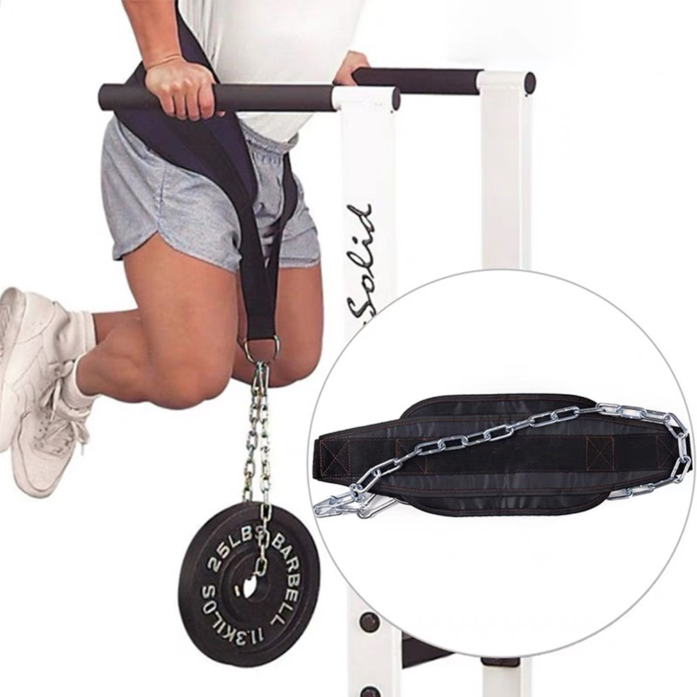 Fitness Gewicht Riem Met Verdikte Verbreed Keten Professionele Gym Pull-Up Barbell Gewichtheffen Bodybuilding Riem