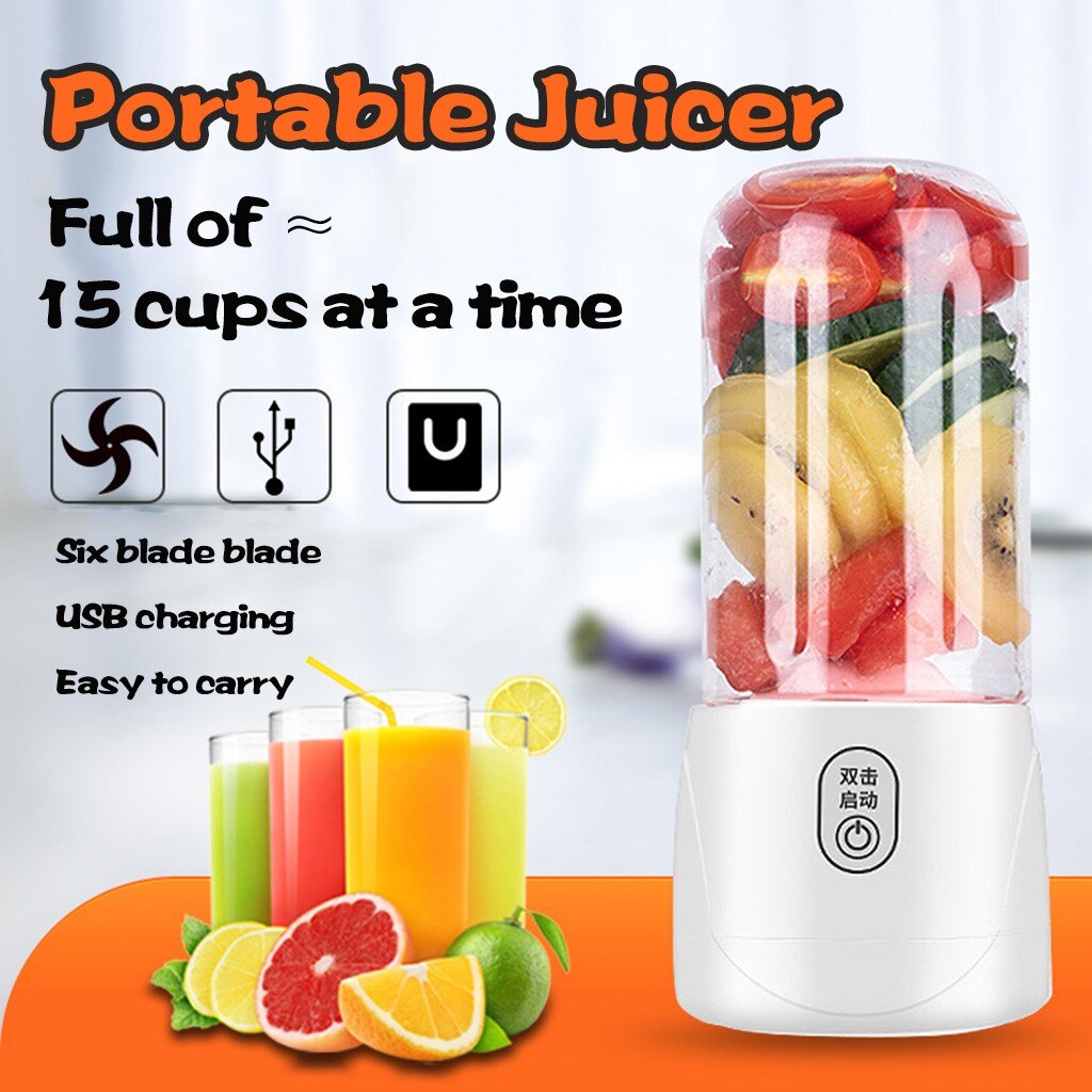 USB Mini Handheld Portable Electric Single Fruit Juicer Blender Rechargeable Cup Kitchen Tool Squeezers Smoothie Maker #30