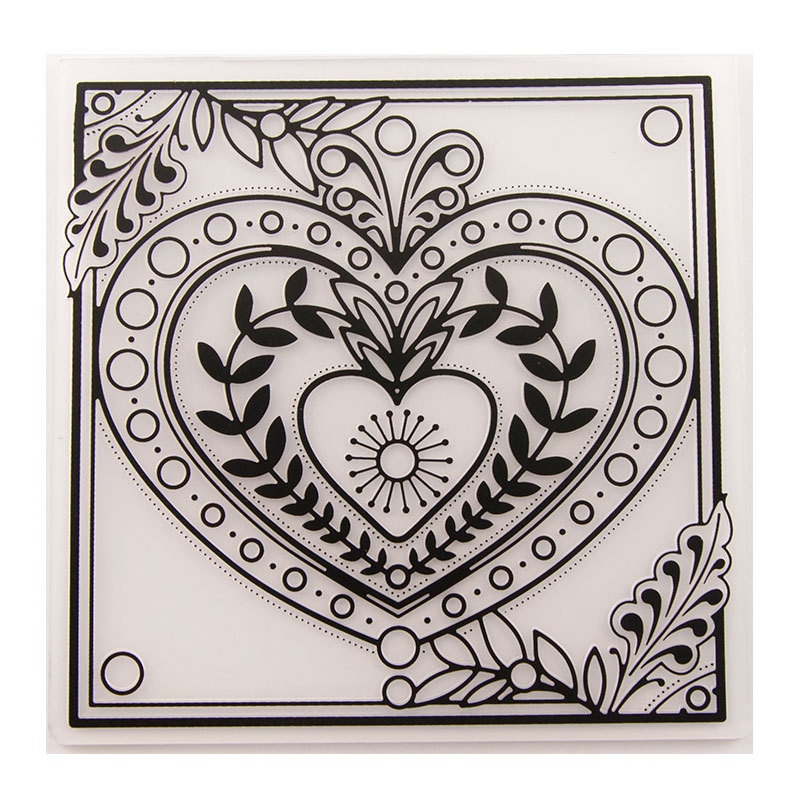 flower heart Plastic Embossing Folders for DIY Scrapbooking Paper Craft Template Molds Photo Album Decor Card Making