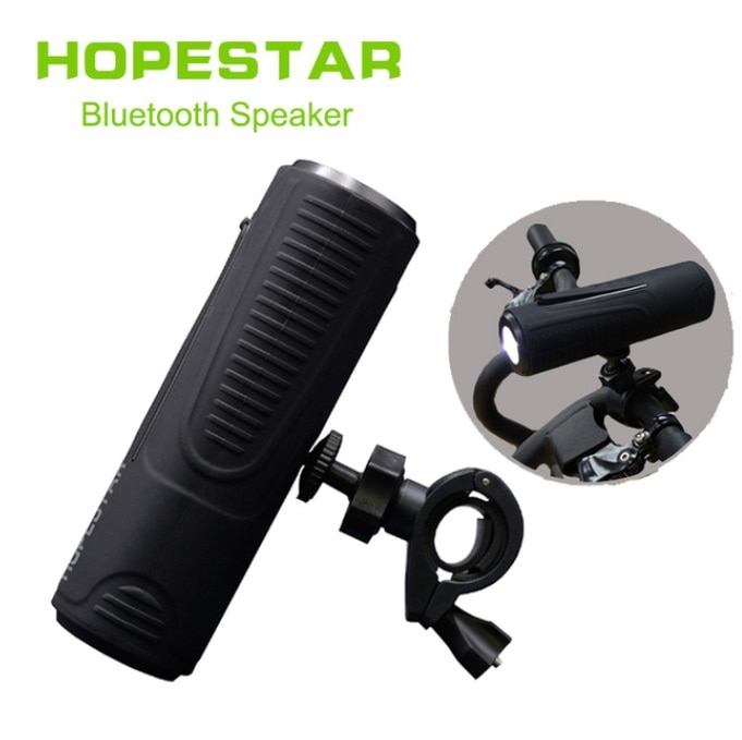 HOPESTAR P3 Waterdichte Bluetooth Speaker Draadloze Draagbare Subwoofer Kolom met Zaklamp Power Bank voor sport fietsen