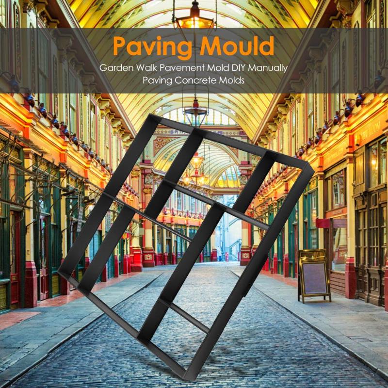 Plastic DIY Garden Path Maker Cement Brick Walkway Paving Mold Stone Road Mold Courtyard Road Concrete Pavement Tool