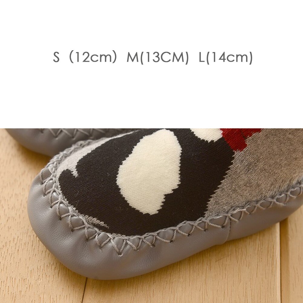 Infantile bébé fille garçon enfant en bas âge anti-dérapant pantoufles chaussettes coton anti-dérapant berceau chaussures hiver chaussettes chaudes