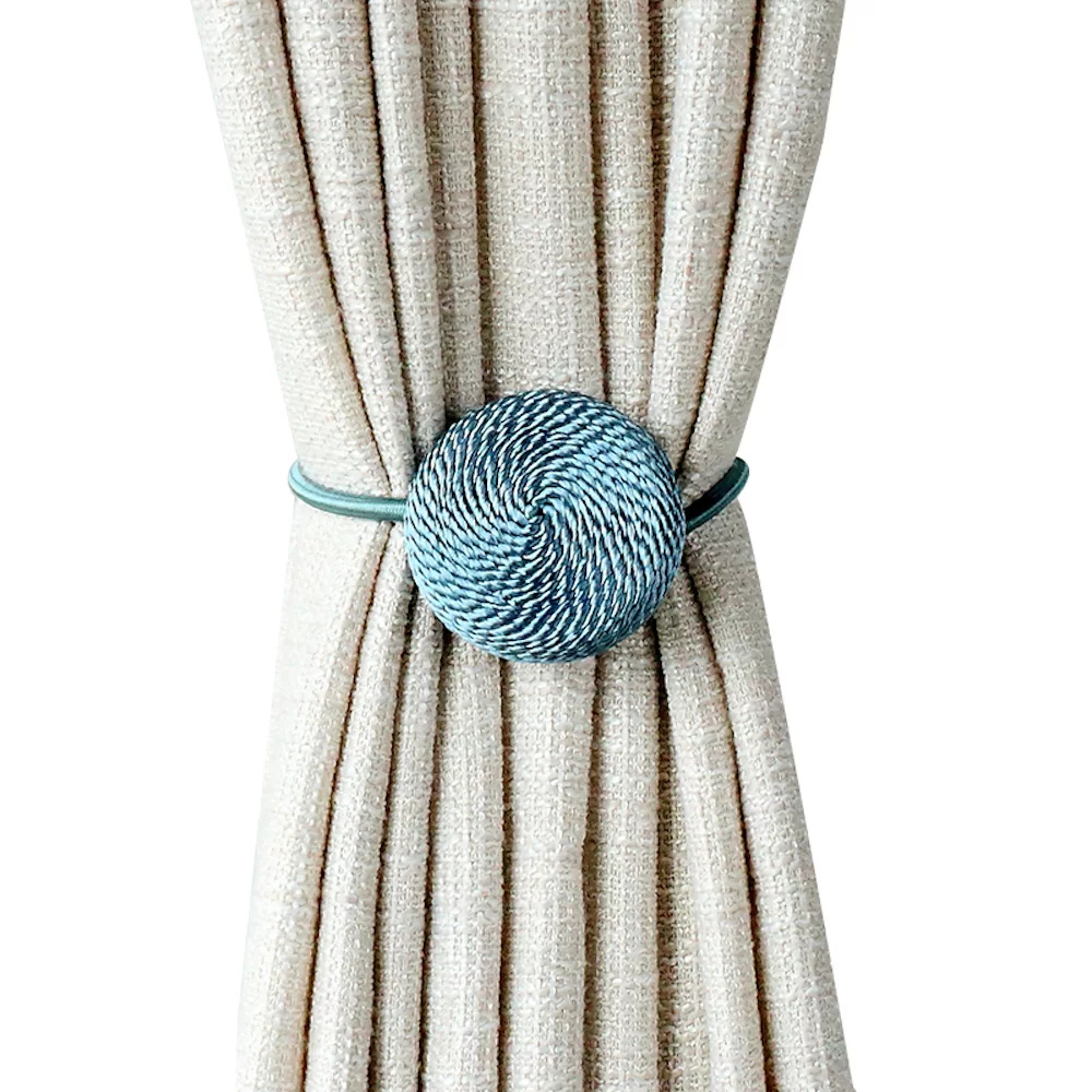 Vorhang-Raffhalter-Magnet, moderner, schlichter Stil, Clip Profi Tende, drapierte Krawatten, Rückseite, Webseil-Rückseite für Fenstervorhang-Halfter: Blau