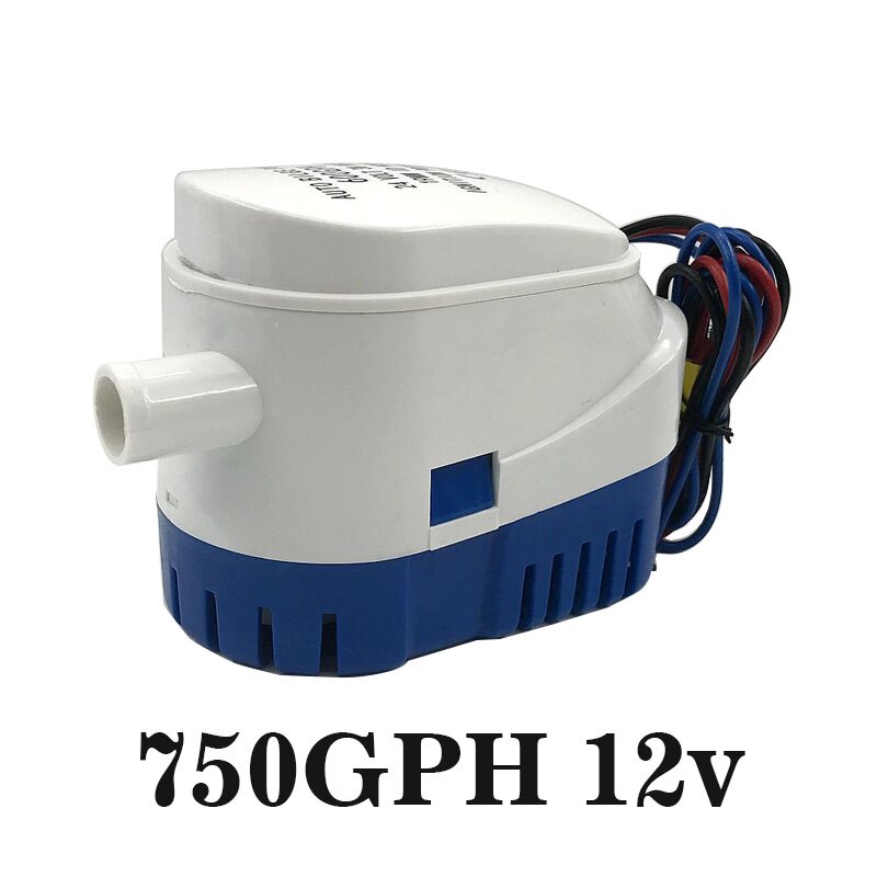 Dc 12v 24v vannpumpe automatisk lensepumpe 600 750 1100 gph nedsenkbar båt lensevannpumpe 12v elektrisk auto folat bryter: 750 km / t 12v