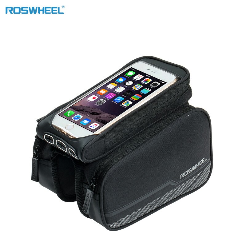 ROSWHEEL Fiets Smart Phone Bag 5.7 inch Grote Touch Screen MTB Racefiets Fietsen Top Frame Tube pannier: Default Title