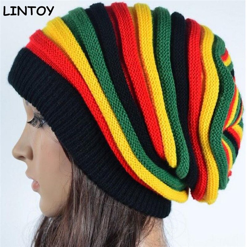 Jamaica reggae rasta stil cappello mænds vinterhuer kvinde rød gul sort falder damer strikket – Grandado